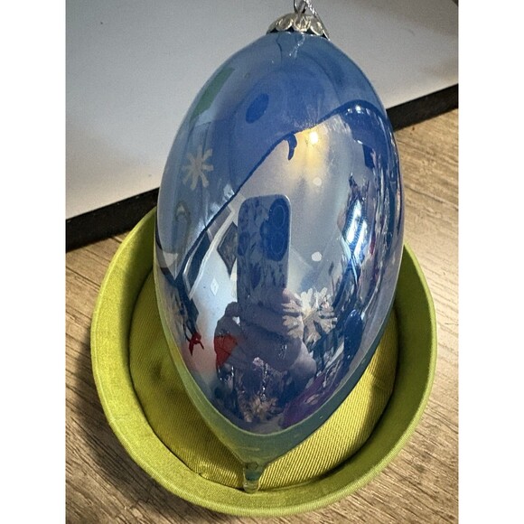 Li Bien Hand Painted Glass Christmas Angel w Dove Teardrop Ornament 2006 - Picture 6 of 6